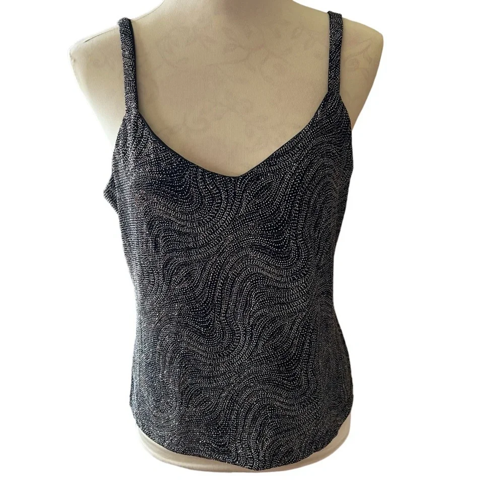 MSK Black and White Patterned Blouse